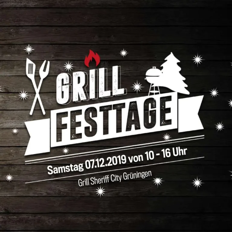 Grill Sheriff Grill Festtage 2019 – morgen gehts los (& Santa Rabatt 10% auf alles*)