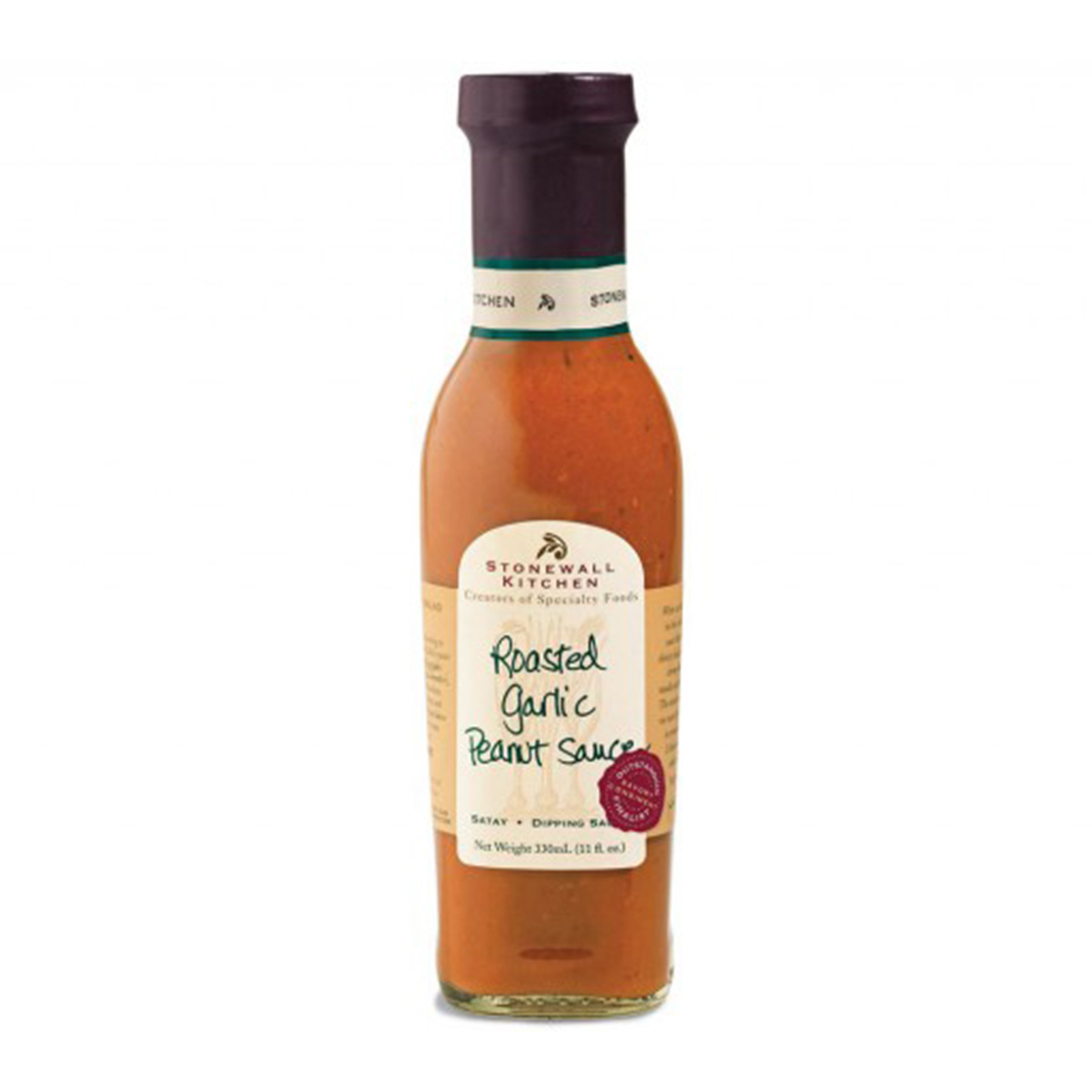 Stonewall Kitchen Grill Sauce-Roasted Garlic Peanut, 330 ml