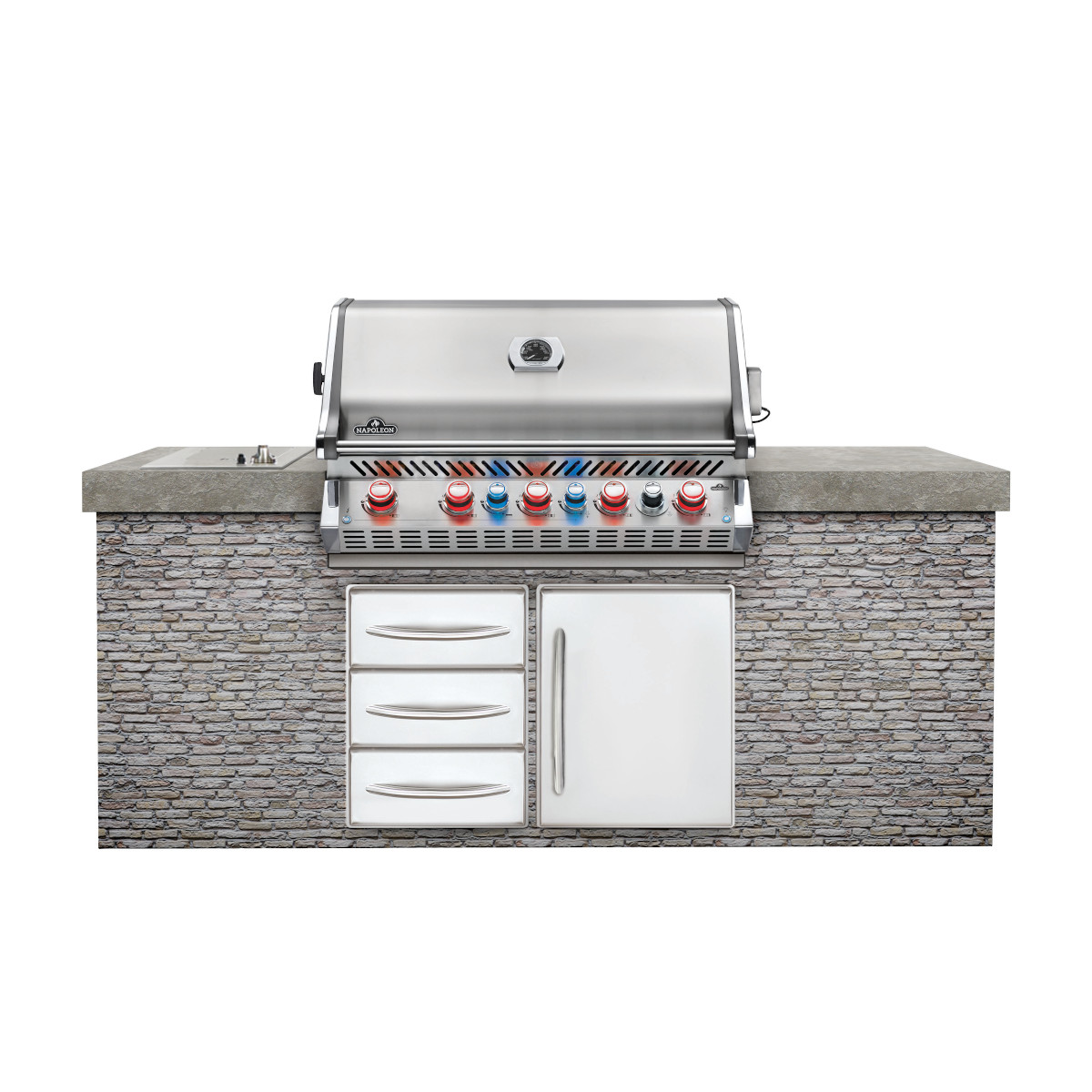 Napoleon Gasgrill Prestige BIPRO 665, Prestige PRO 665, Edelstahl, Einbau inkl. Drehspieß