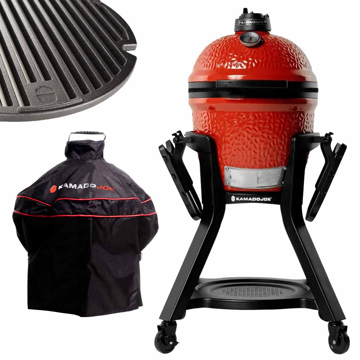 Kamado Joe Junior Celebration Pack: Joe Junior Keramikgrill, Unterwagen, Gussrost & Abdeckhaube
