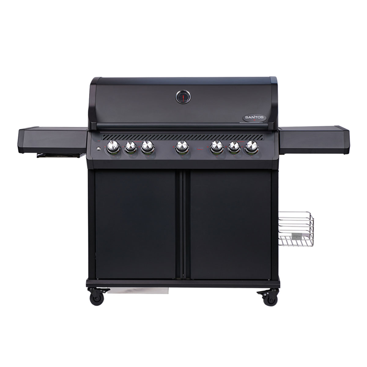 SANTOS S-518 Pro All Black Matt mit IR-Seiten- & Heckbrenner inkl. Drehspiess