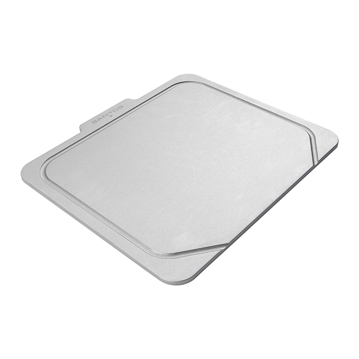 SANTOS Teppanyaki Platte Edelstahl vor weißem Hintergrund