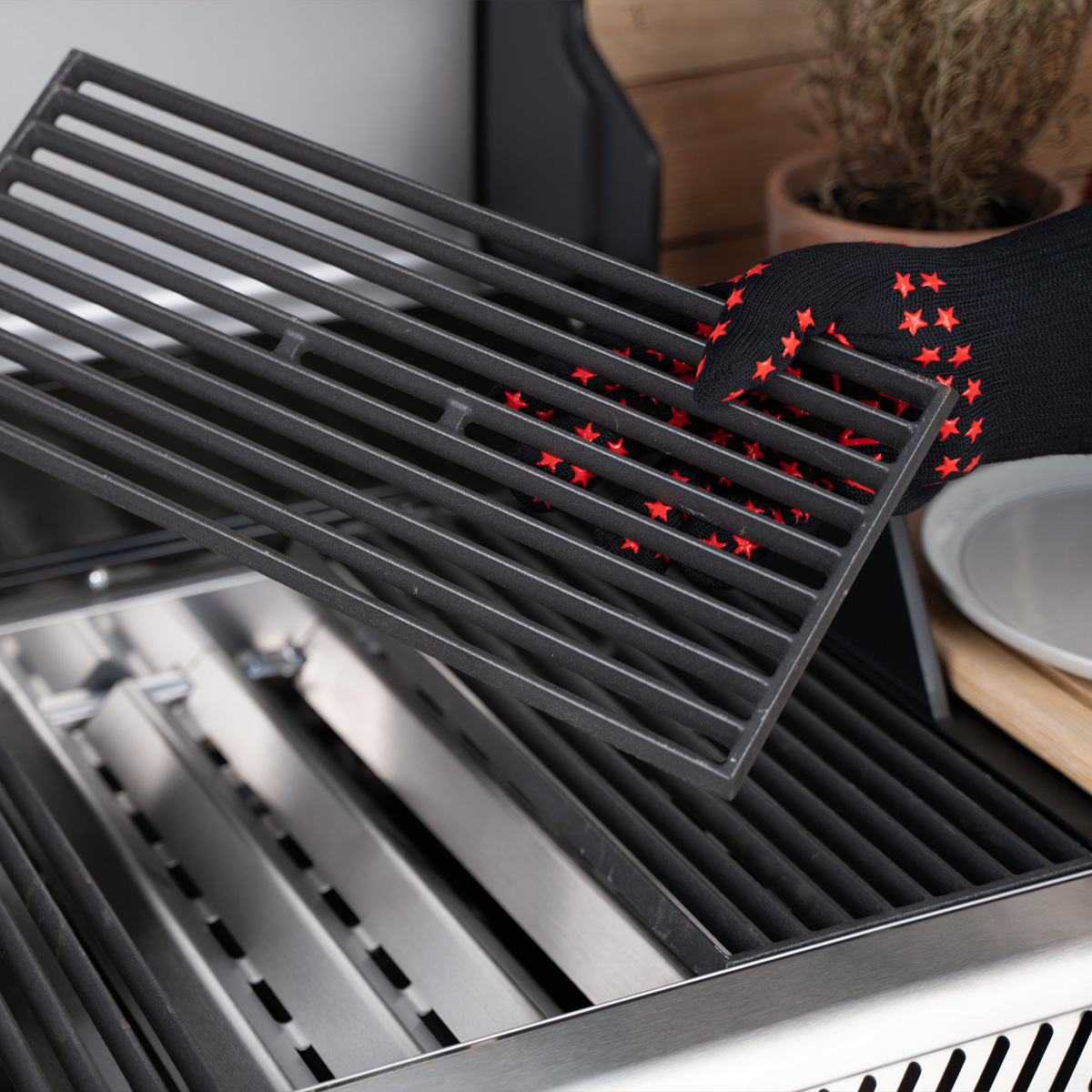 SANTOS Grill Handschuh (Paar) hitzebeständig bis 350 °C in Universalgröße
