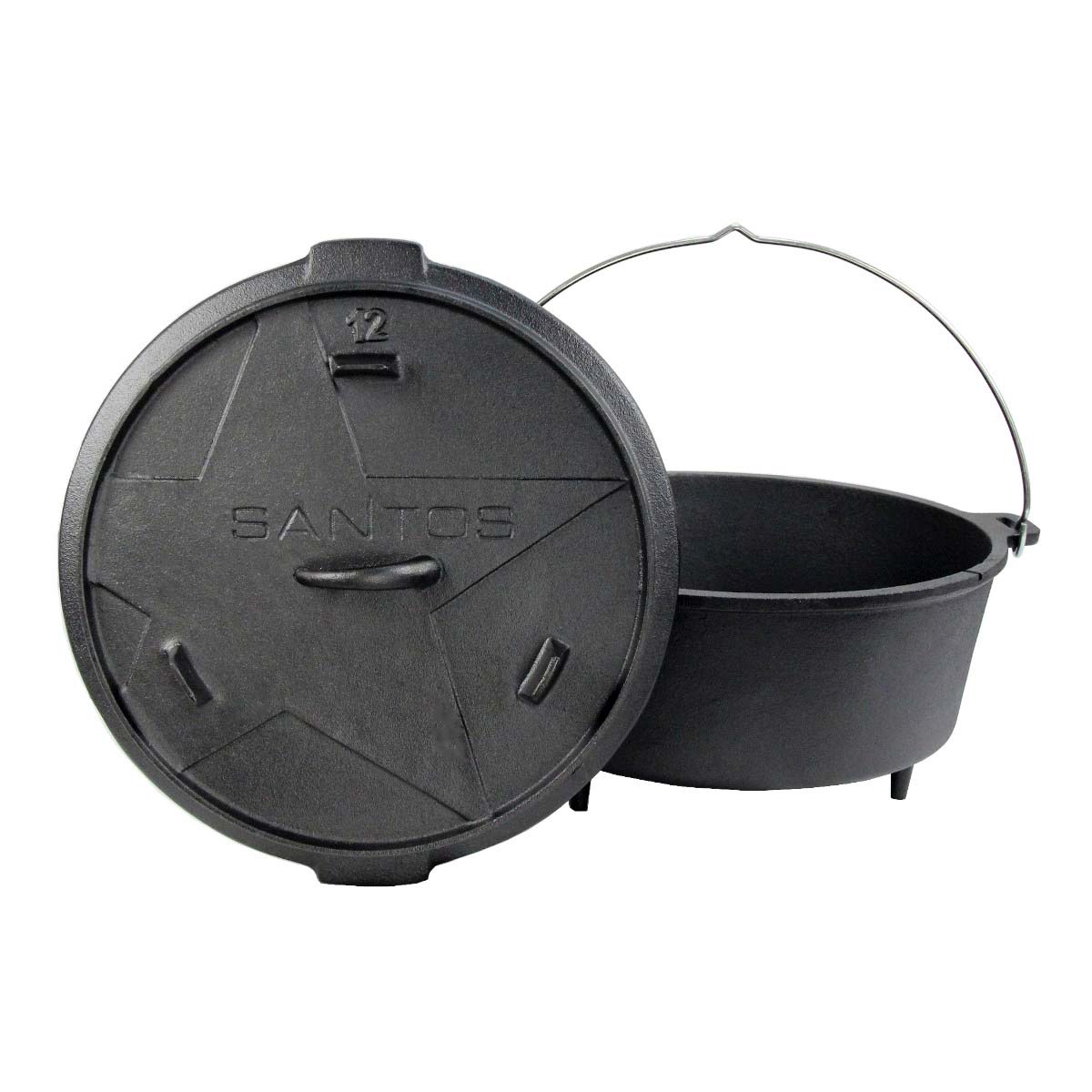 SANTOS Dutch Oven 12qt mit Füßen