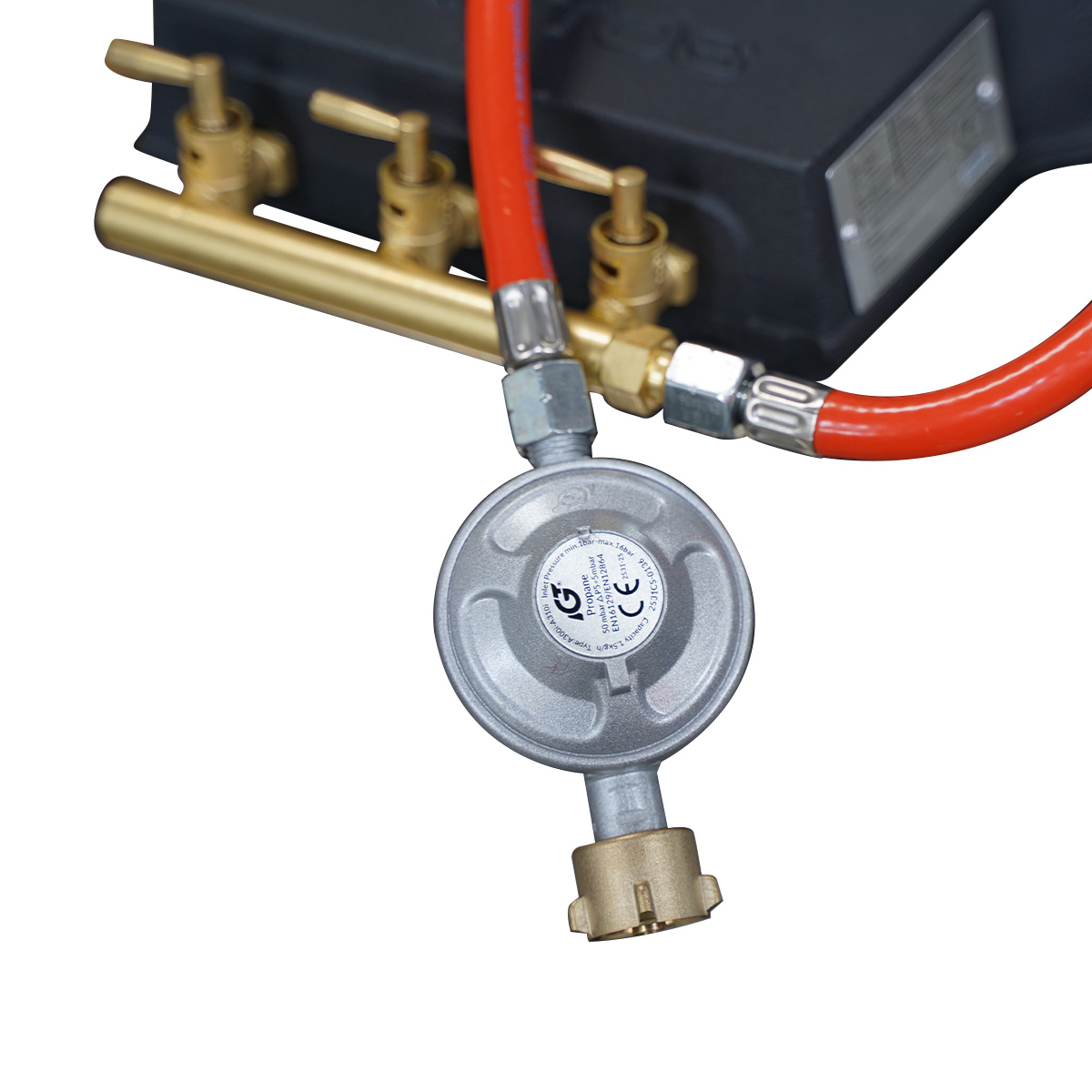 Santos Power Wok Brenner mit Druckminderer und Schlauch