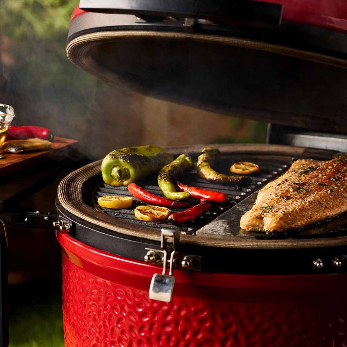 Kamado Joe Gusseisen-Grillrost | Big Joe | halbrund