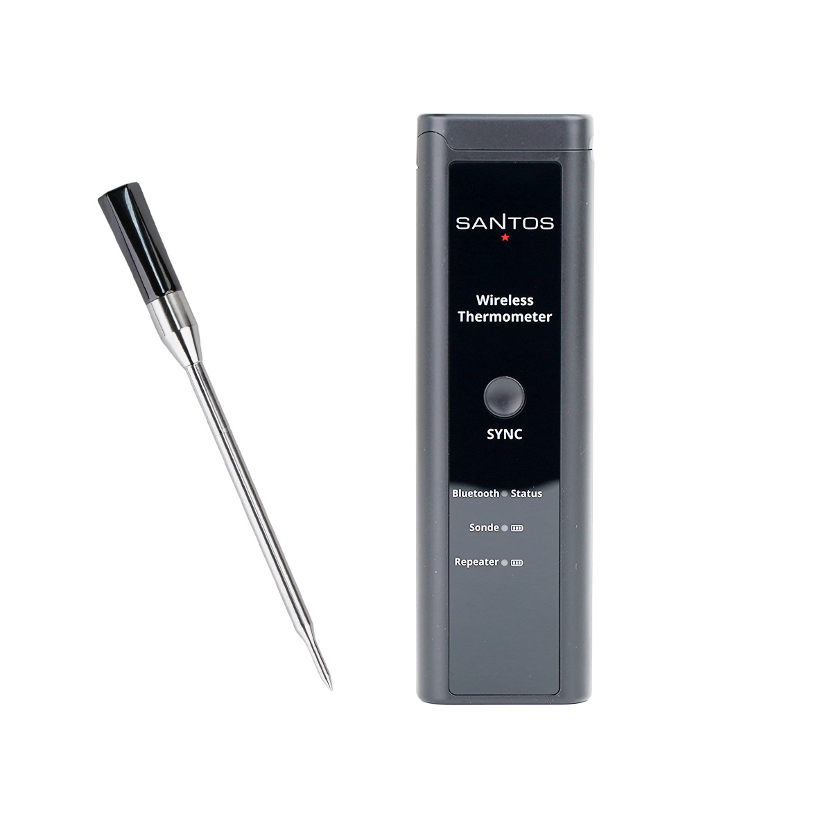 SANTOS Bluetooth Grillthermometer inkl. Ladestation | 150 m Reichweite