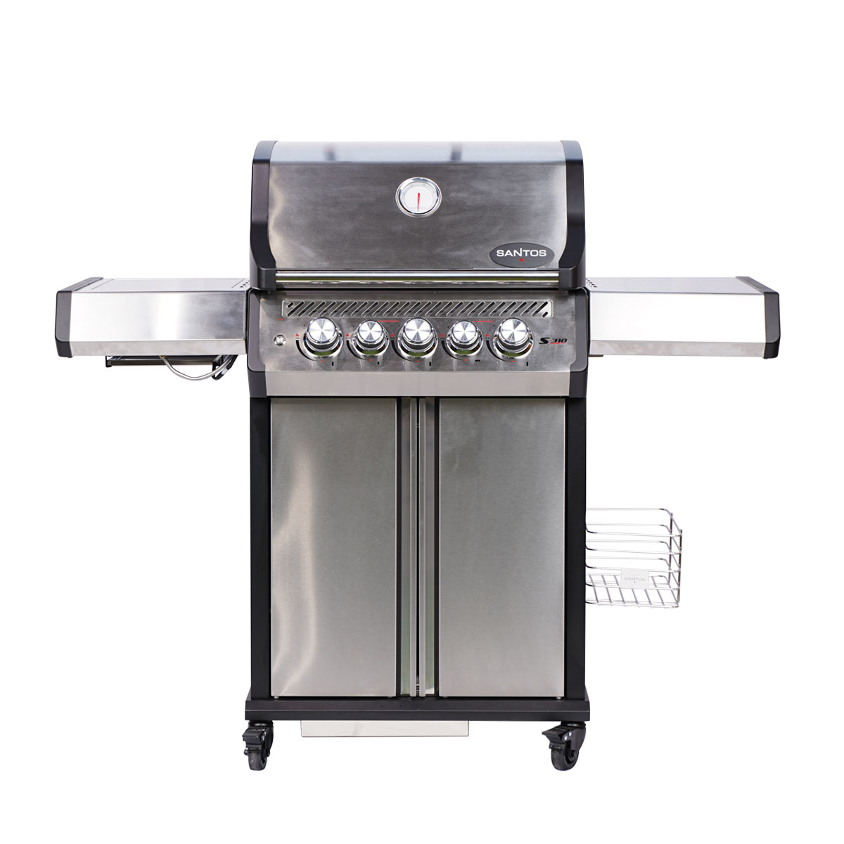 SANTOS S-318 Pro Edelstahl mit IR-Seiten- & Heckbrenner inkl. Drehspiess
