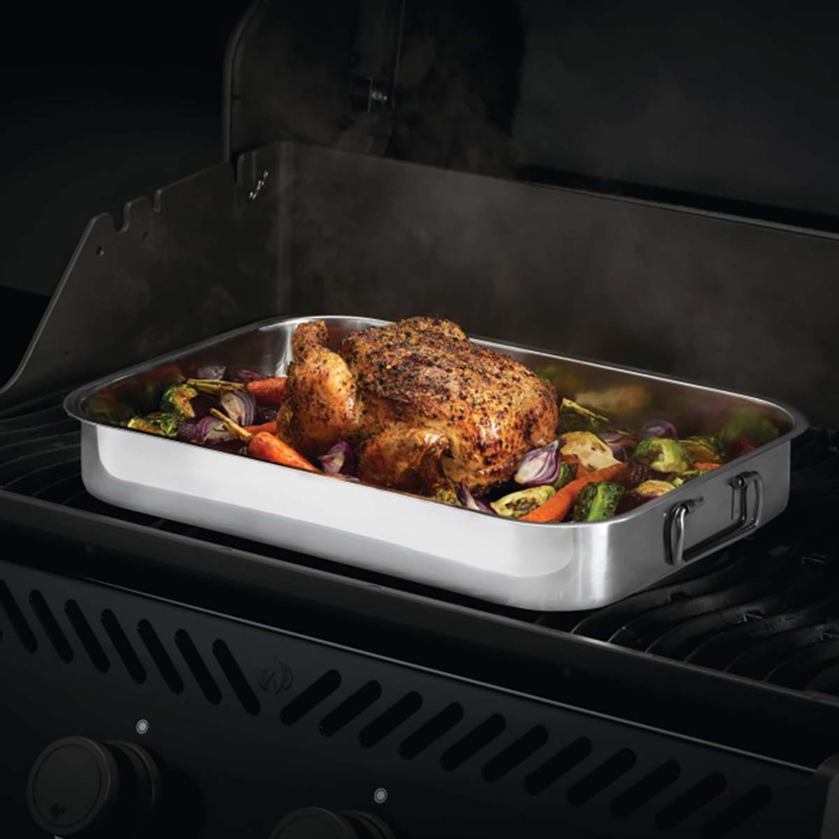 Napoleon Edelstahl Bräter mit Einlegerost Napoleon Edelstahl Bräter mit Einlegerost