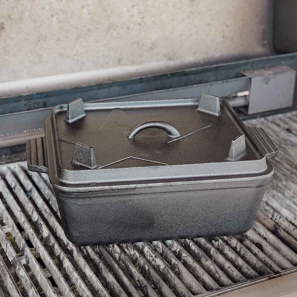 Santos Kastenform aus Gusseisen mit Deckel