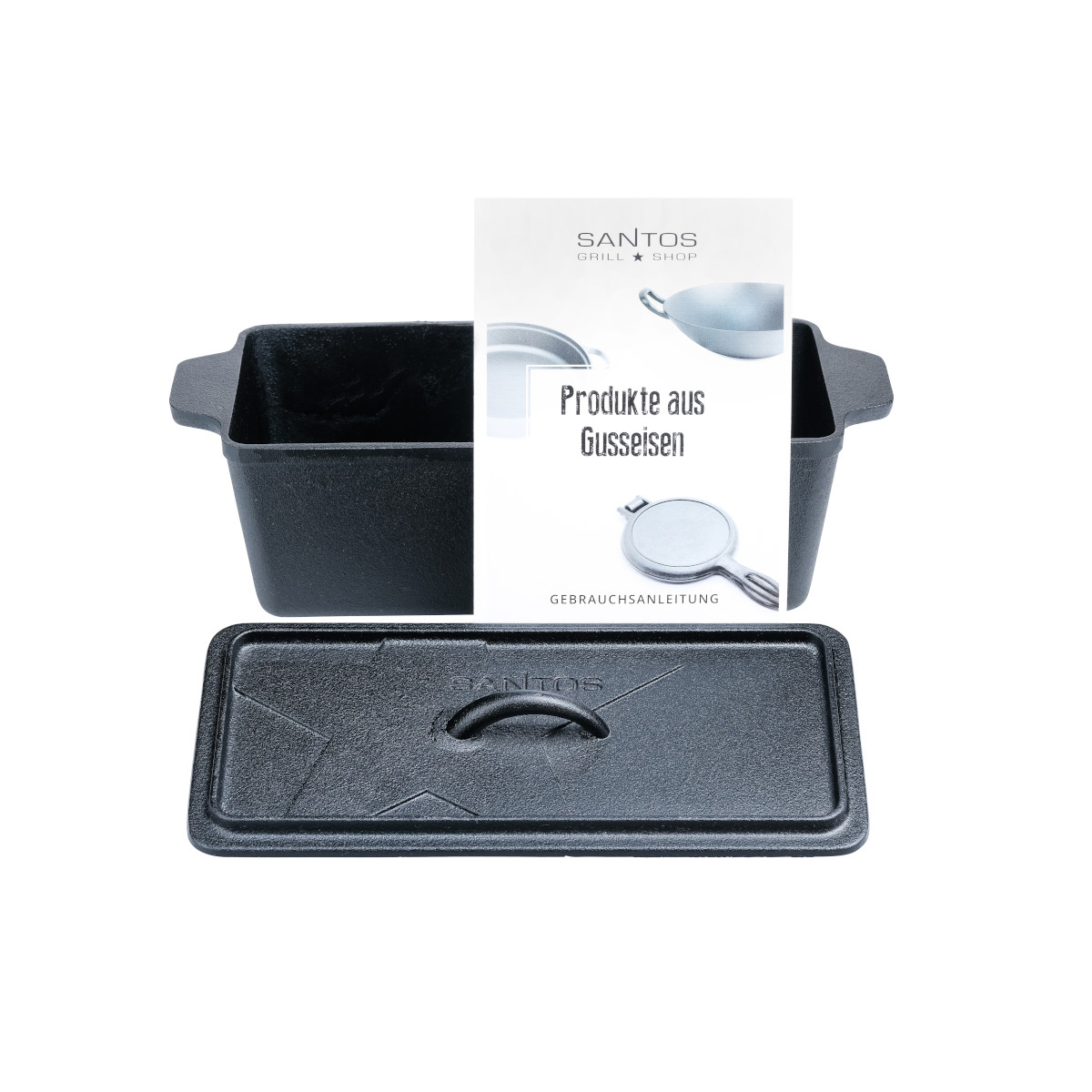 SANTOS Kastenform K4 mit Deckel, aus Gusseisen SANTOS Kastenform K4 mit Deckel, aus Gusseisen