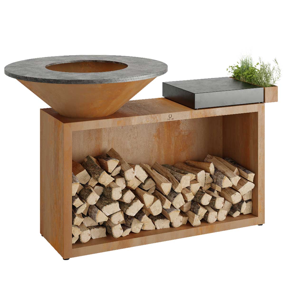 OFYR Feuerplatte Island Corten 85 Keramik Dunkelgrau OFYR Feuerplatte Island Corten 85 Keramik Dunkelgrau