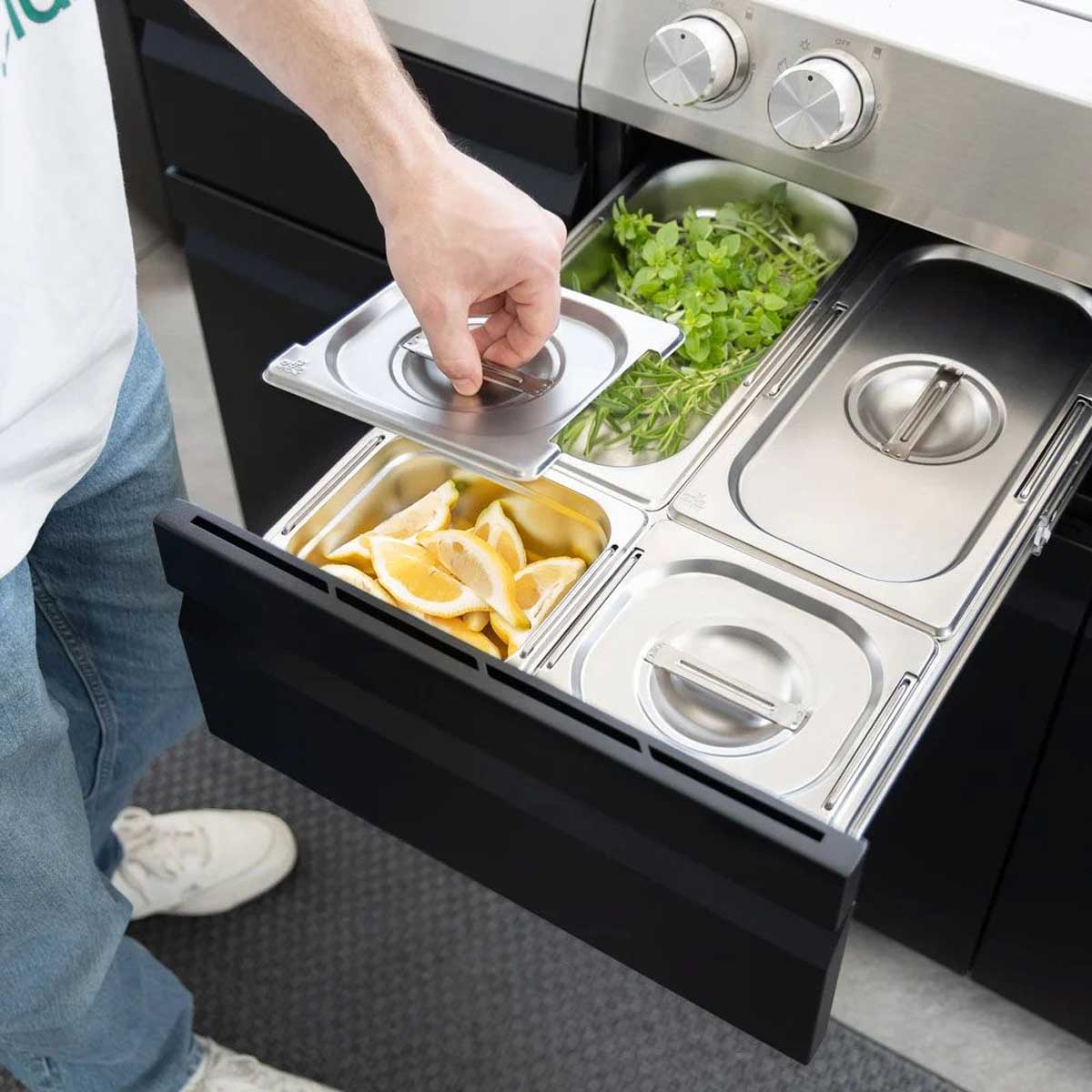 Otto Wilde Schubladen Organisation mit Edelstahl Behältern Otto Wilde Schubladen Organisation mit Edelstahl Behältern