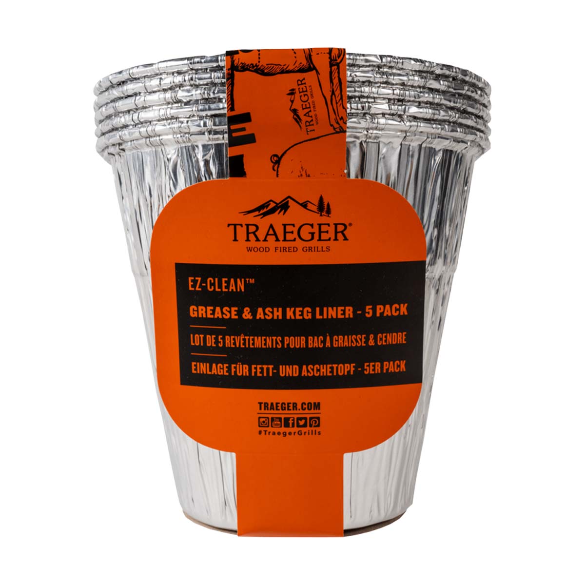 Traeger Aluminiumeinsatz für Fettauffang-Eimer, 5er Pack Traeger Aluminiumeinsatz für Fettauffang-Eimer, 5er Pack