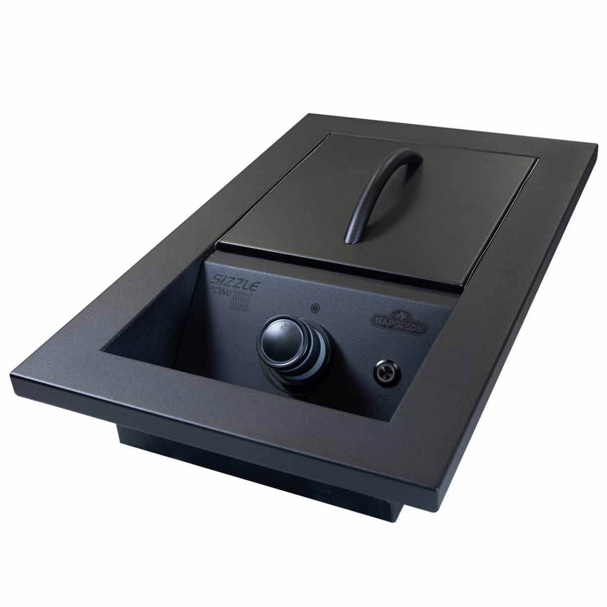 Napoleon Einbau Sizzle Zone 700er-Serie, klein, Mattschwarz, mit Abdeckung