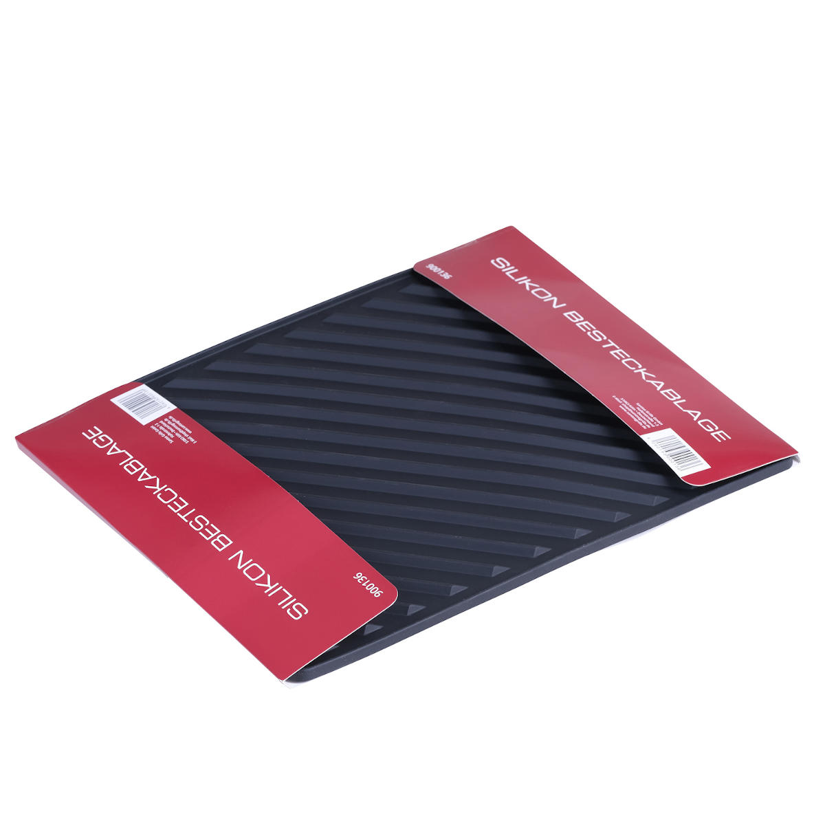 SANTOS Silikon Besteckablage für Grillzubehör, Schwarz SANTOS Silikon Besteckablage Verpackung