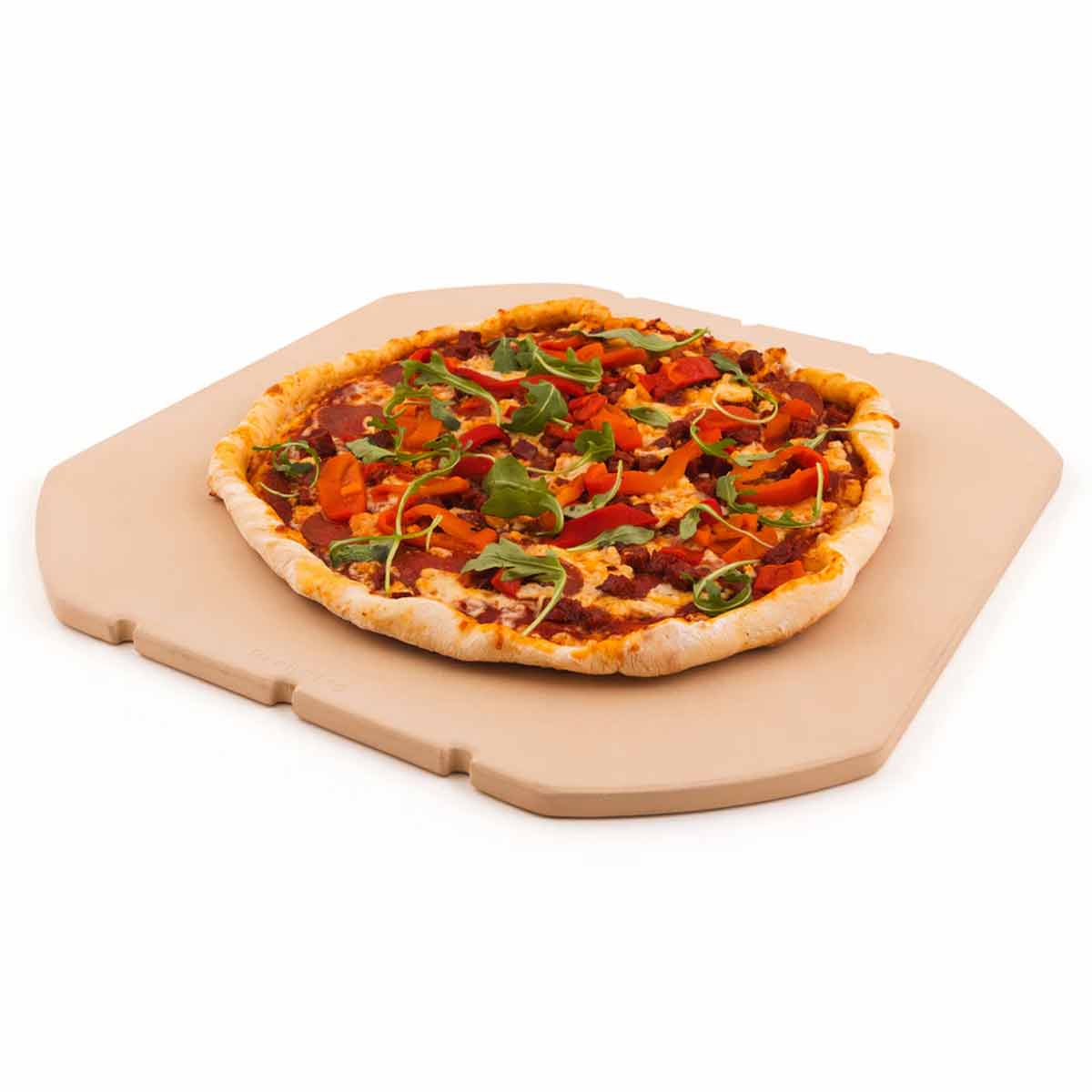 Broil King Pizzastein mit gebackener Pizza