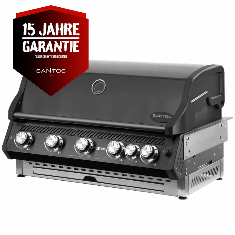 SANTOS Free S-510 PRO Einbaugrill | Heckbrenner | All Black