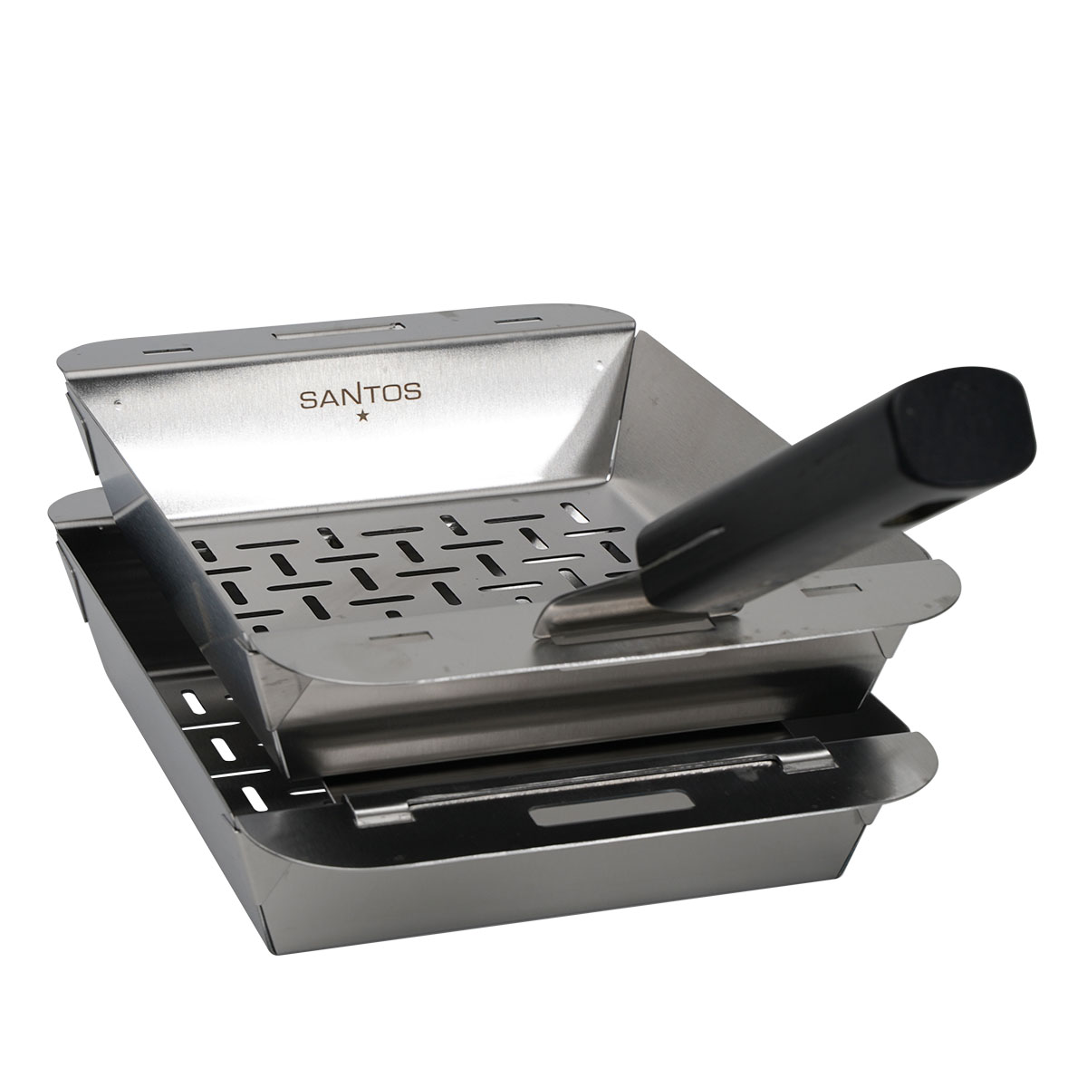 SANTOS Grillkorb-Set Edelstahl | stapelbar