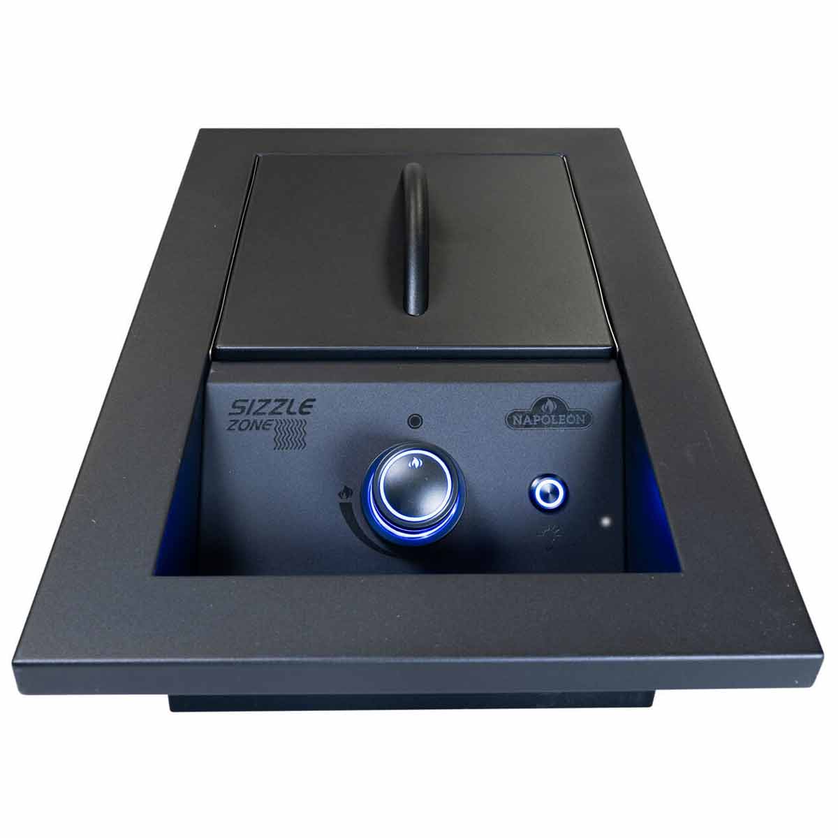 Napoleon Einbau Sizzle Zone 700er-Serie, klein, Mattschwarz, mit Abdeckung