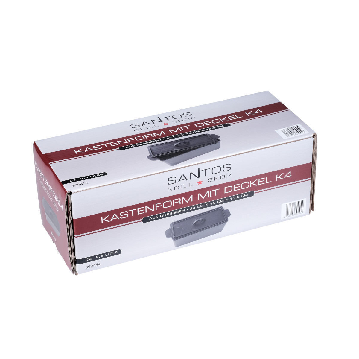 SANTOS Kastenform K4 mit Deckel, aus Gusseisen SANTOS Kastenform K4 mit Deckel, aus Gusseisen