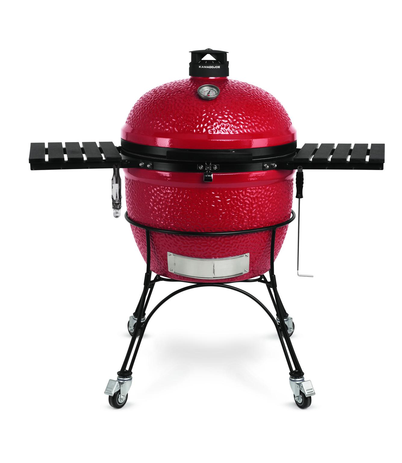 Kamado Joe Big Joe mit Unterwagen & Seitenablagen, Rot