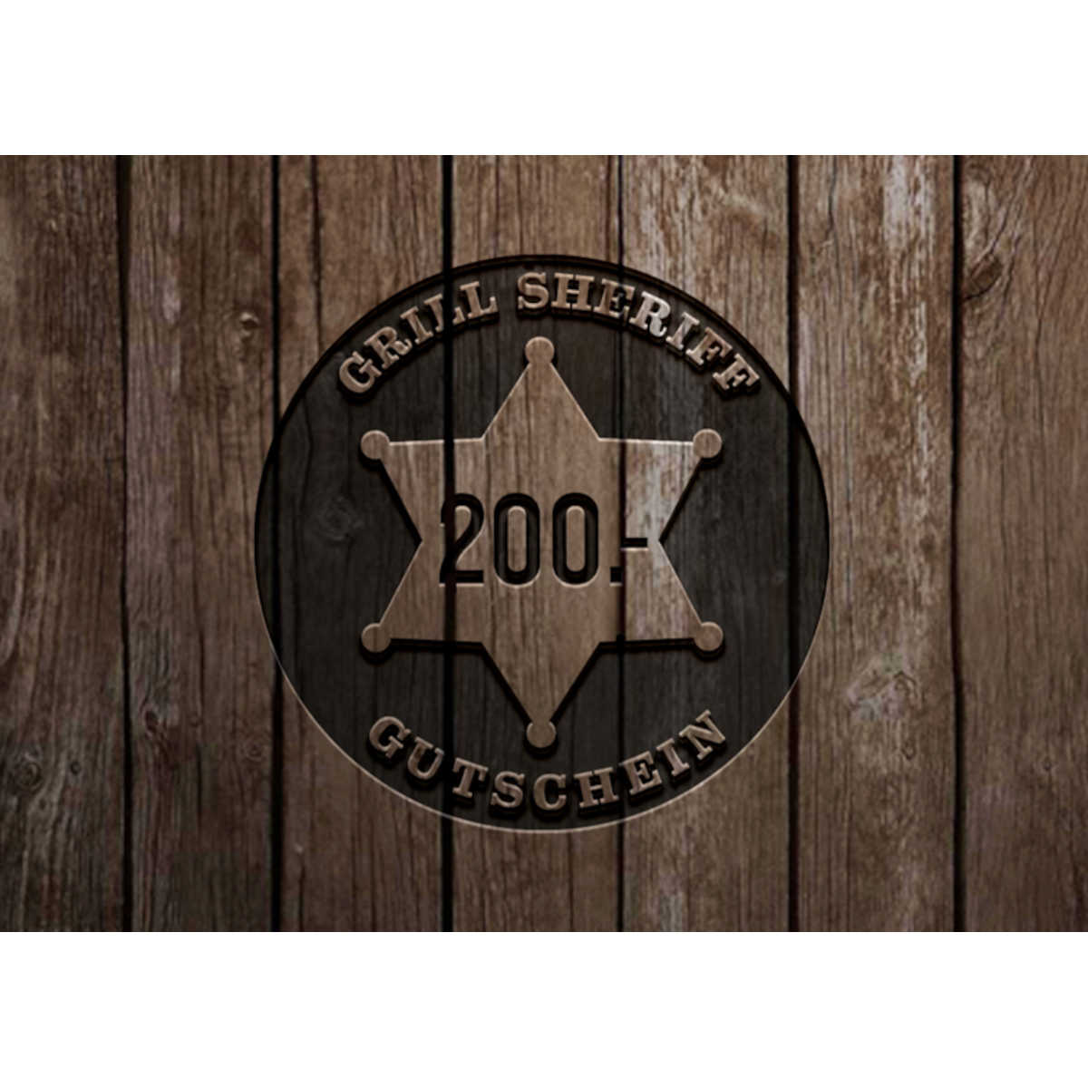 Grill Sheriff Geschenkgutschein | 200 Franken Grill Sheriff Geschenkgutschein | 200 Franken