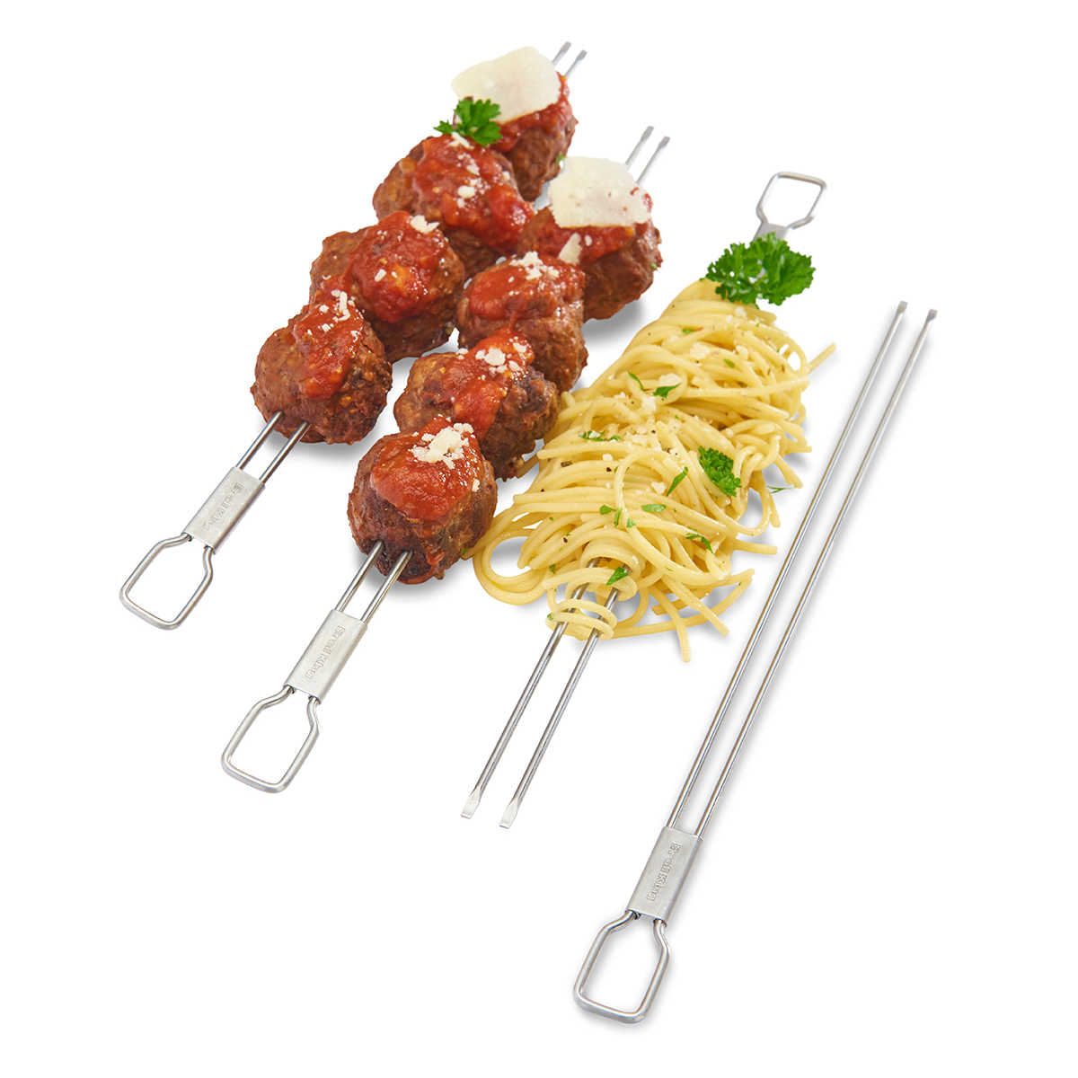 Broil King 4-teiliges Doppelspieß-Set, 30,5 cm