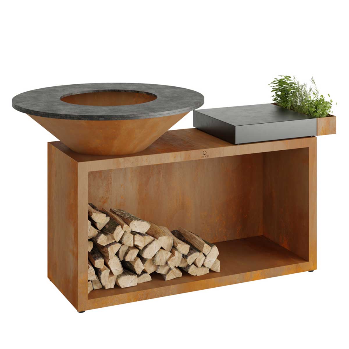 OFYR Feuerplatte Island Corten 100 Keramik Dunkelgrau OFYR Feuerplatte Island Corten 100 Keramik Dunkelgrau