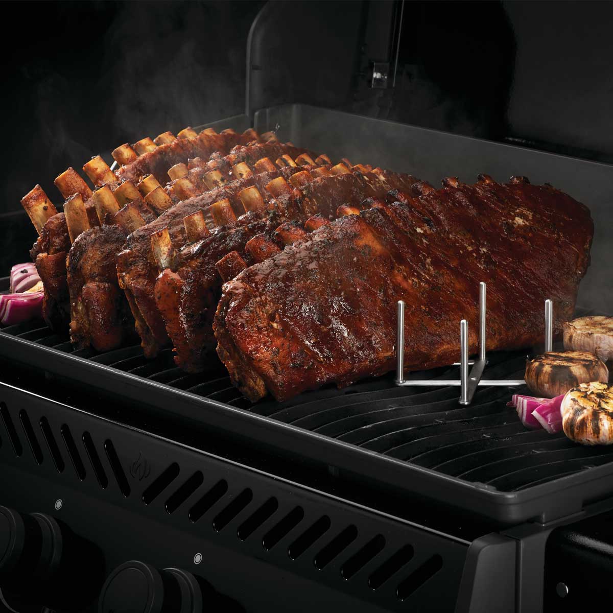 Napoleon Edelstahl Spare-Rib-Halter, verstellbar Napoleon Edelstahl Spare-Rib-Halter, verstellbar