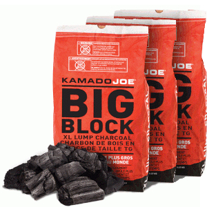 Holzkohle Big Block 9kg Kamado Joe_3er Set