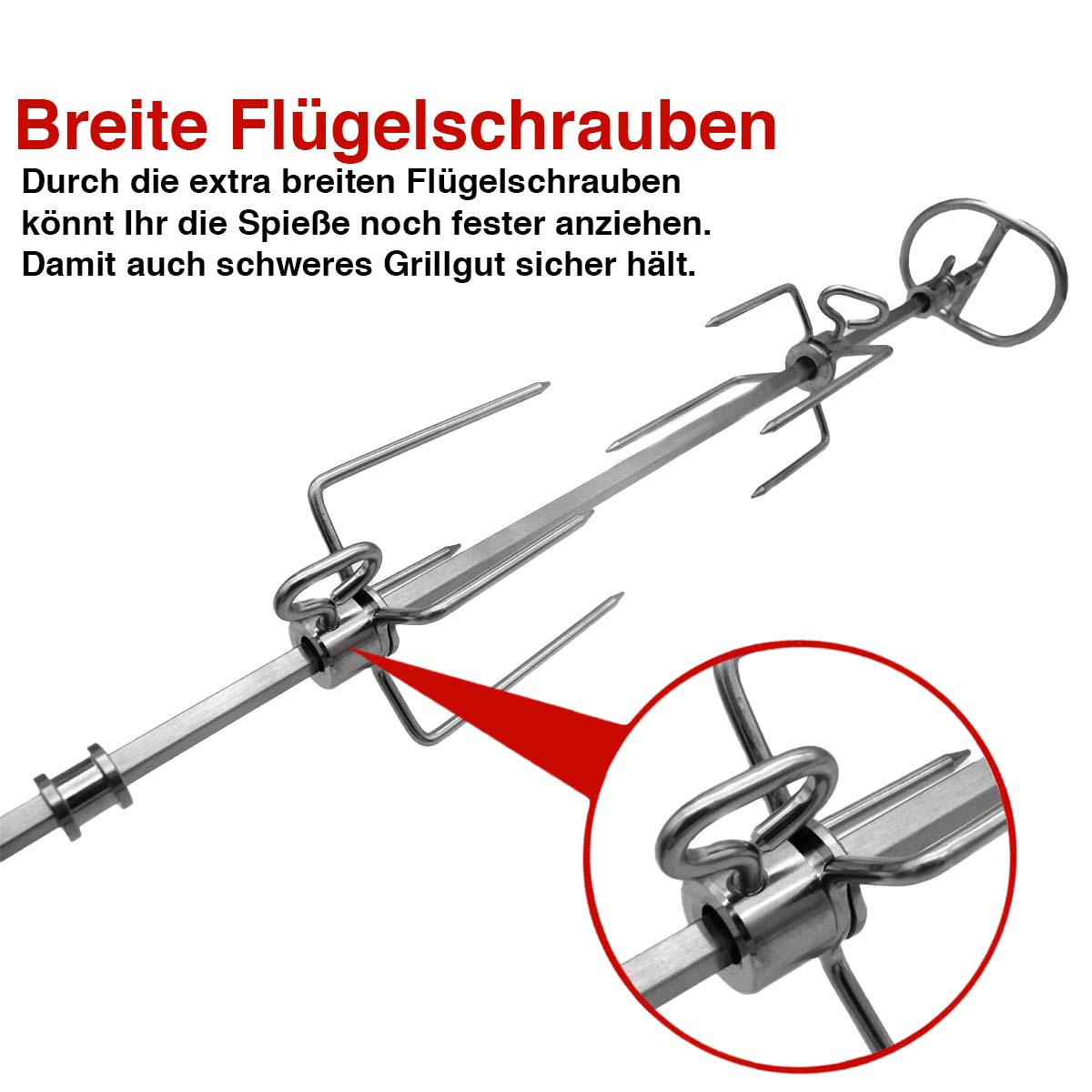 SANTOS Premium Drehspieß für Napoleon Prestige und Pro 500er, Rogue 525er, sowie Lex 485er SANTOS Premium Drehspieß für Napoleon Prestige und Pro 500er, Rogue 525er, sowie Lex 485er