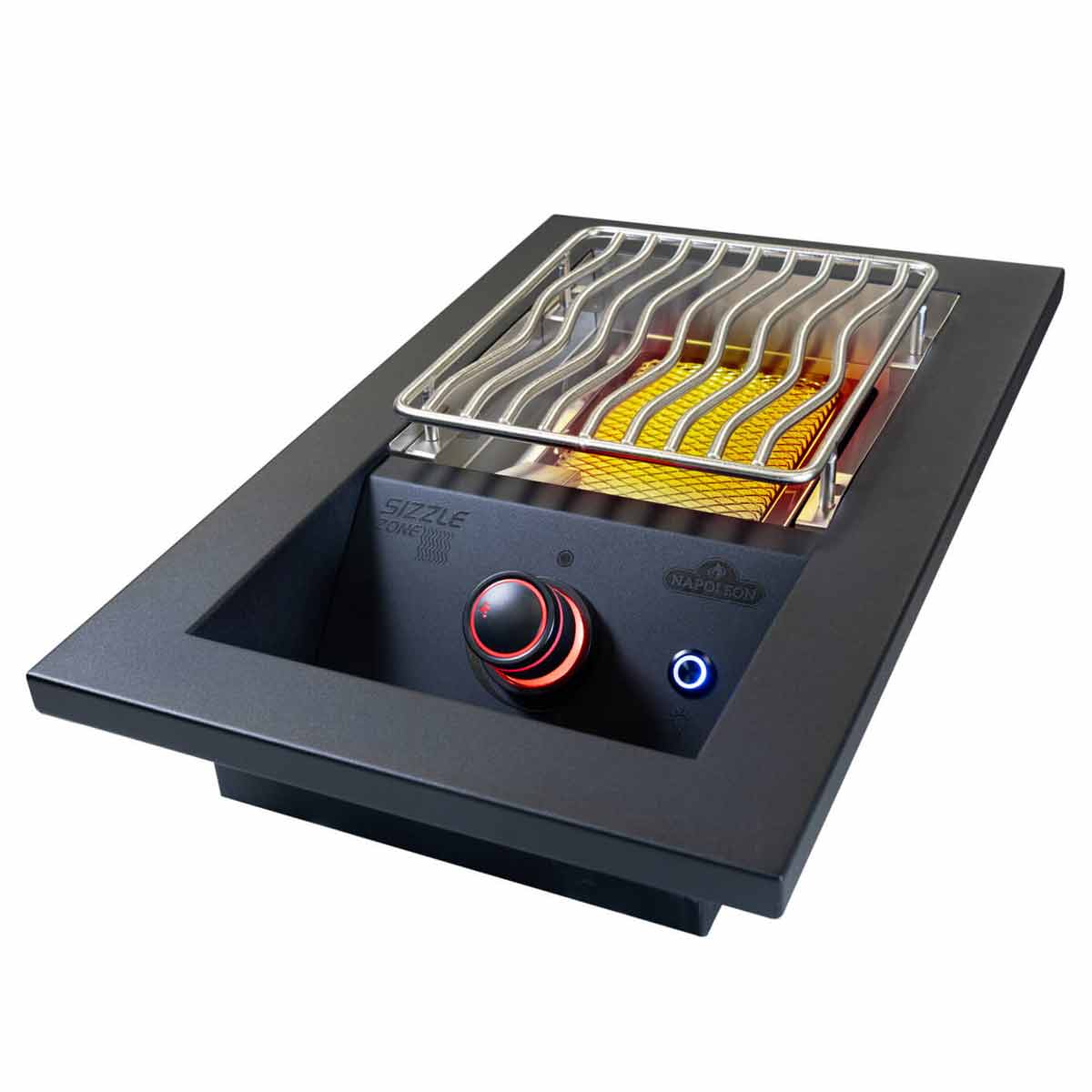 Napoleon Einbau Sizzle Zone 700er-Serie, klein, Mattschwarz, gezündet