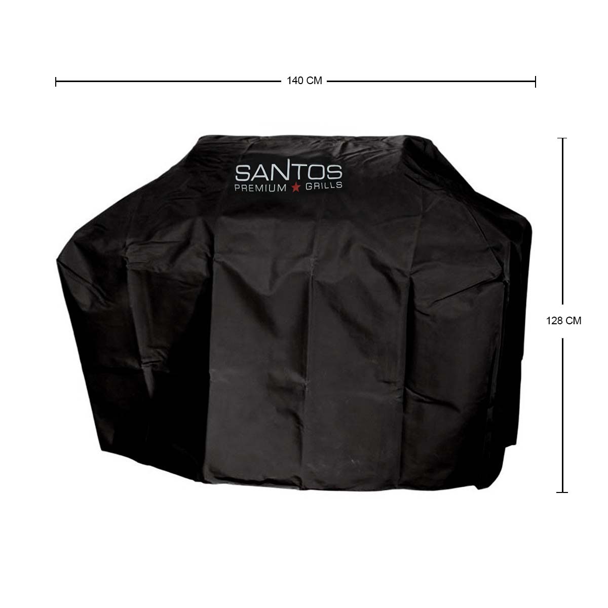 SANTOS Grill Abdeckhaube, Gasgrill Grillabdeckung, 140 x 65 x 128 cm, schwarz SANTOS Grill Abdeckhaube, Gasgrill Grillabdeckung, 140 x 65 x 128 cm, schwarz