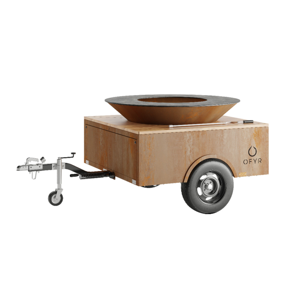 OFYR Trailer mit XL Feuerschale Corten OFYR Trailer mit XL Feuerschale Corten