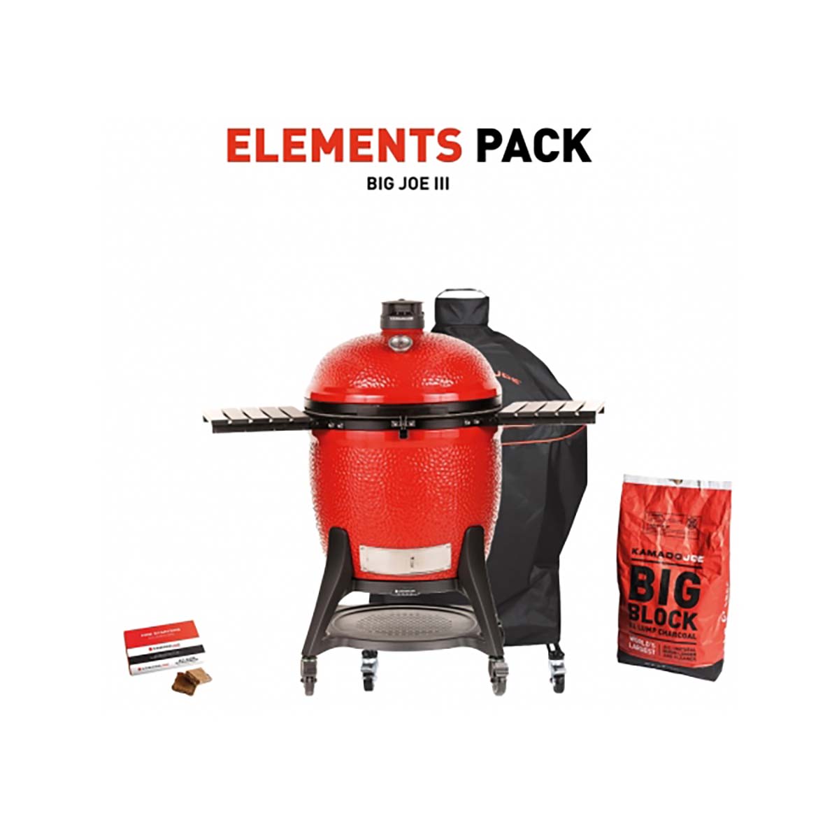 Kamado Joe Big Joe III red mit Elements Pack