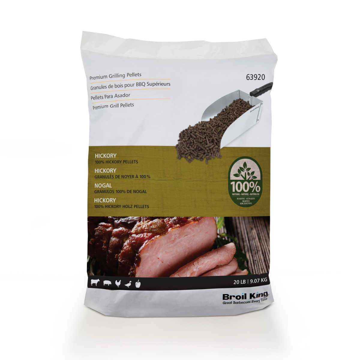 Broil King Hickory BBQ Holzpellets, 9,07 kg Broil King Hickory BBQ Holzpellets, 9,07 kg